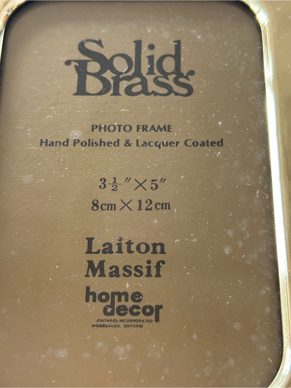 Vintage Solid brass polished 3.5 x 5 inch frame . In box , never used. - Picture 2 of 5
